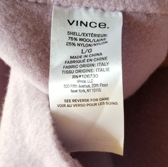 VINCE Lilac Single Button Long Coat - Picture 6 of 10